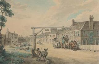 Samuel Howitt - Coaches and horses before the White Hart Inn