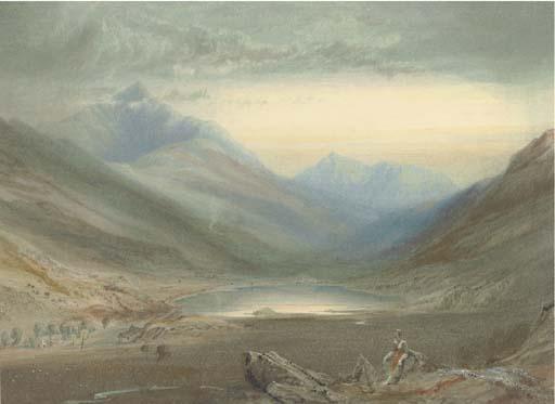 Samuel Jackson, A.O.W.S. - Llyn Cwellyn At The Foot of Snowdon And Mynydd Mawr, North Wales