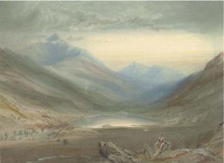 Samuel Jackson, A.O.W.S. - Llyn Cwellyn At The Foot of Snowdon And Mynydd Mawr, North Wales