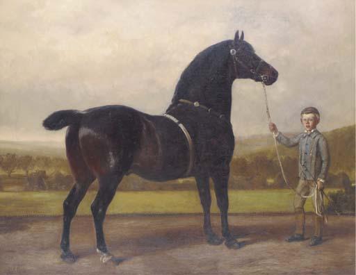 Samuel John Carter, R.O.I. - Greatshot, held by a groom