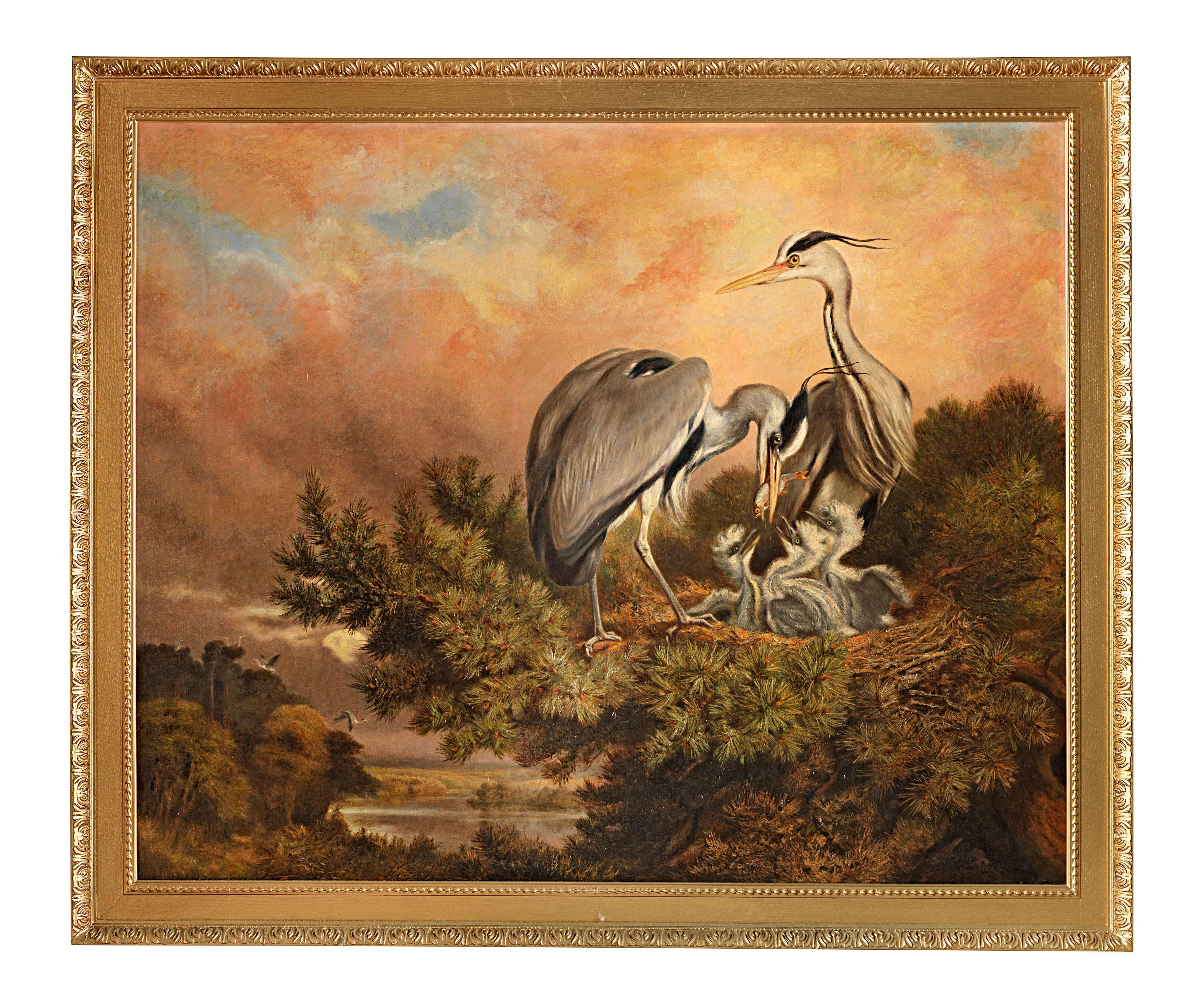 Samuel John Carter, ROI - A Norfolk Heronry