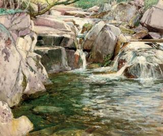Samuel John Lamorna Birch, R.A., R.W.S. - Waterfall on the Plym
