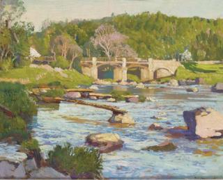 Samuel John Lamorna Birch, R.A. - Bridge at Rothiemay, Aberdeenshire
