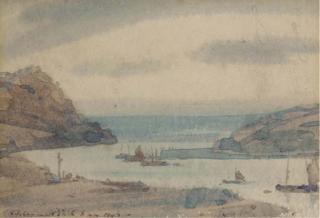 Samuel John Lamorna Birch, R.A. - Estuary with boats
