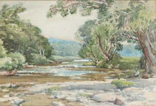 Samuel John Lamorna Birch, R.A. - Fishing by the river