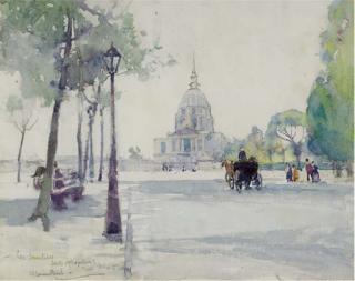 Samuel John Lamorna Birch, R.A. - Les Invalides, Tomb of Napoleon I, Paris