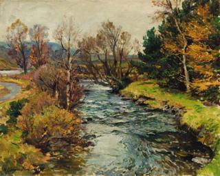 Samuel John Lamorna Birch, R.A. - No.6 Octobers\' Green And Gold, Alyth, Perthshire