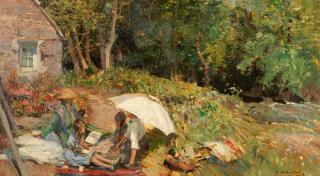 Samuel John Lamorna Birch, RA, RWS, RWA - Family at Lamorna