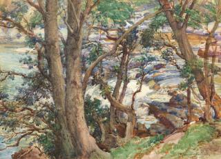 Samuel John Lamorna Birch, RA, RWS, RWA - View through the trees