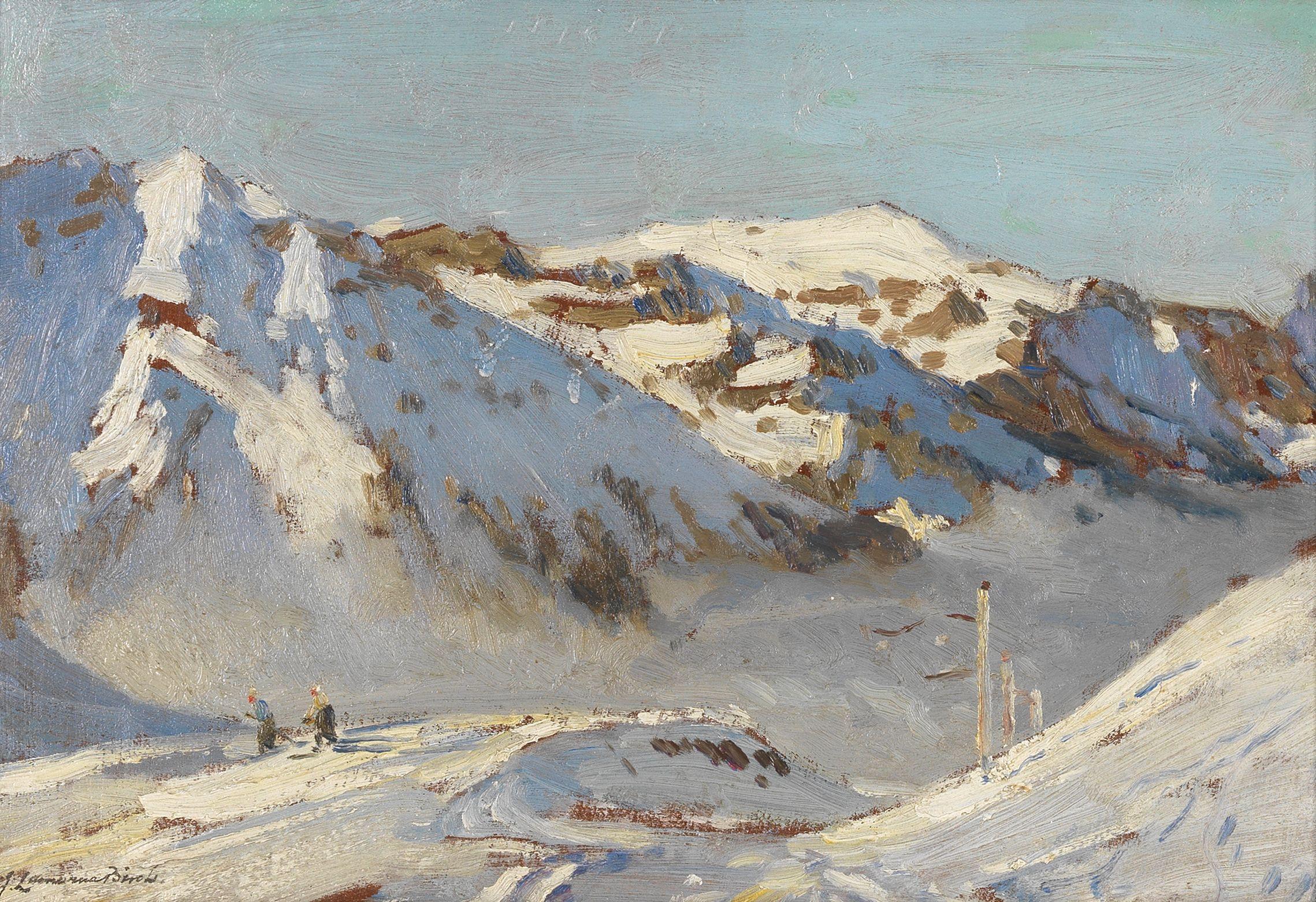 Samuel John Lamorna Birch, RA, RWS, RWA - Walkers in Wengen