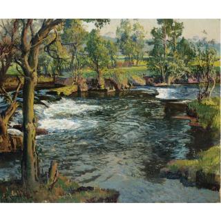 Samuel John Lamorna Birch - A Summertime Stream