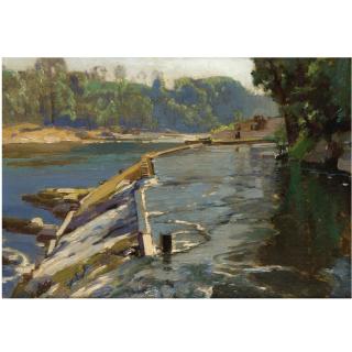 Samuel John Lamorna Birch - The Weir