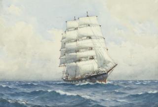 Samuel John Milton Brown - A clipper in full sail