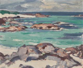 Samuel John Peploe, R.S.A. - Rocky Shore, Iona
