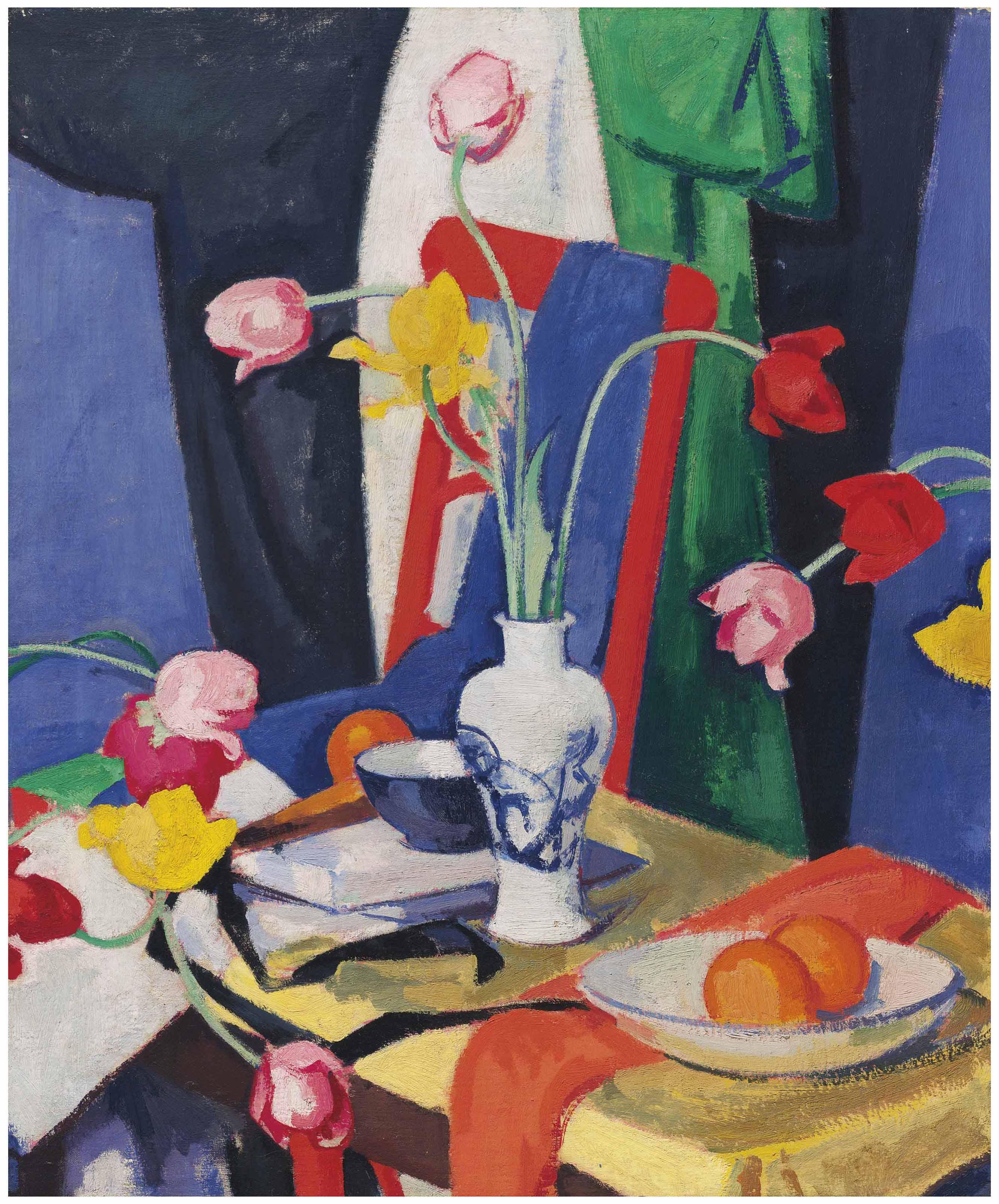 Samuel John Peploe, R.S.A. - Still Life with Tulips