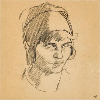 Samuel John Peploe, R.S.A. - Woman in a Headscarf
