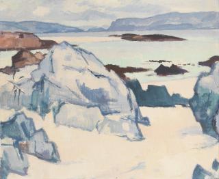 Samuel John Peploe RSA - Eilean Annraidh from the North End, Iona
