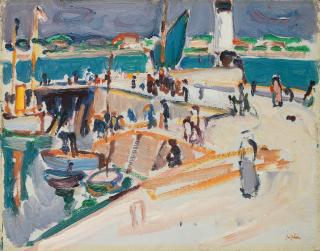 Samuel John Peploe RSA - Royan harbour