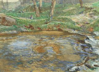 Samuel Jonh Lamorna Birch - \'Across the pool\'