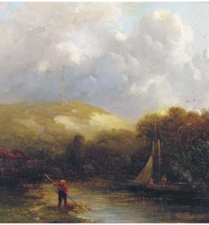 Samuel Leonardus Verveer - A River Near The Dunes