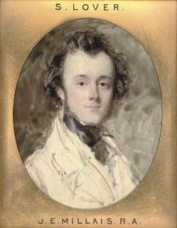 Samuel Lover, R.H.A. - Sir John Everett Millais, P.R.A. (1829-1896), In Coat And Waistcoat, Black Cravat, Curling Dark Hair And Side-Whiskers
