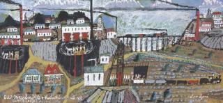 Samuel Michael Byrne - B.H.P Mine\'s Smelter & Viaduct, Broken Hill 1888