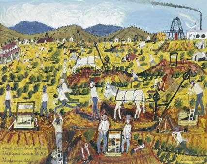 Samuel Michael Byrne - Whistle blows knock off time/the Diggers ran to the pub/Thackaringa Diggins