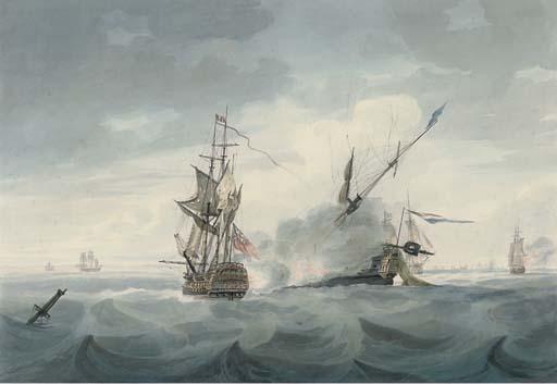 Samuel Owen - H.M.S. Director Raking The Dutch Flagship Vrijheid, During The Battle of Camperdown, 11Th October 1797
