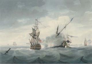 Samuel Owen - H.M.S. Director Raking The Dutch Flagship Vrijheid, During The Battle of Camperdown, 11Th October 1797