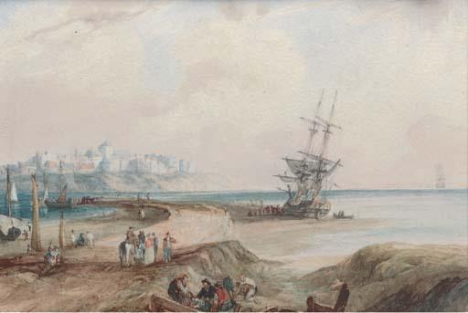 Samuel Owen - Unloading the catch at low tide on the French coast