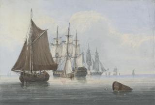 Samuel Owen - Warships in a calm