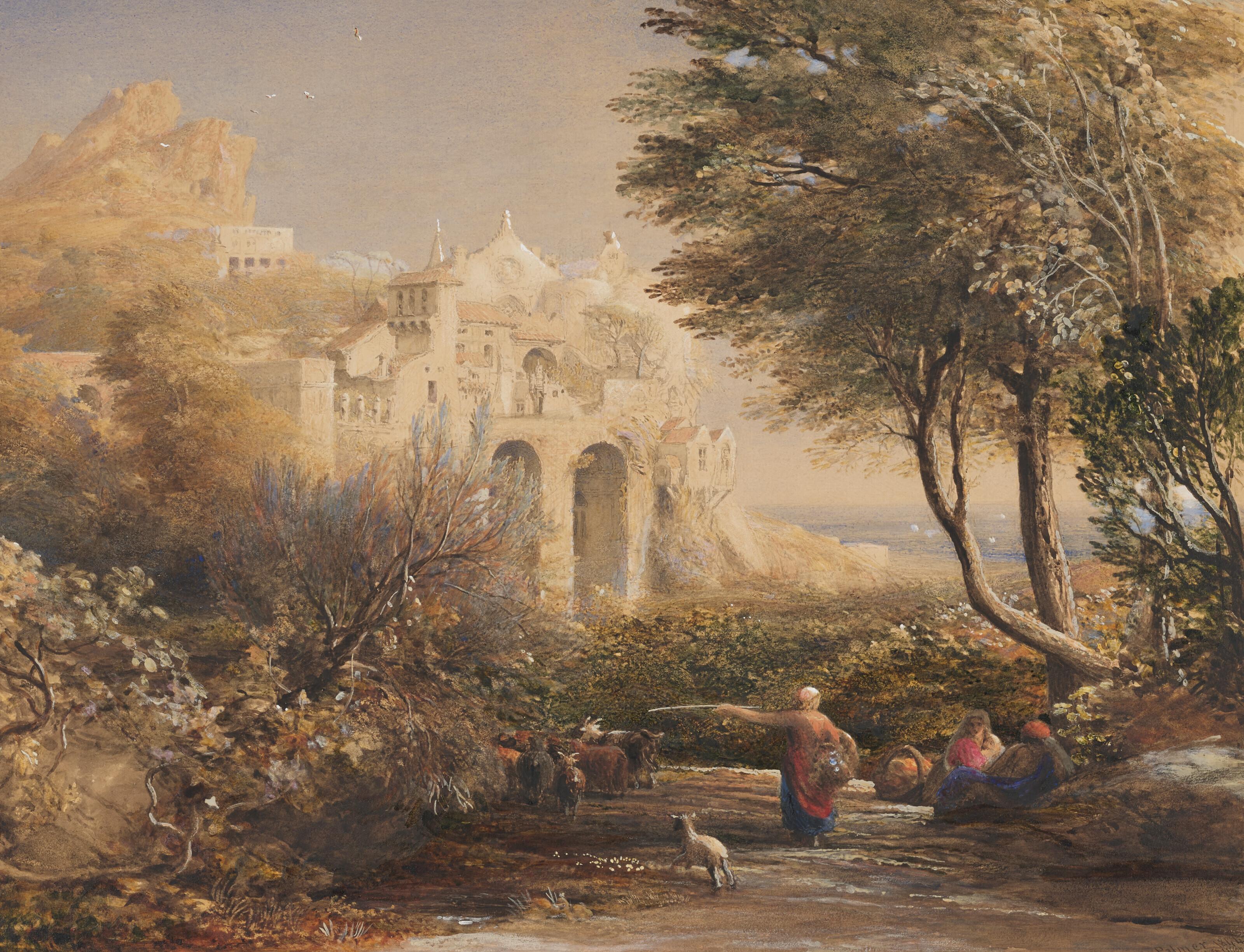 Samuel Palmer, R.W.S. - La Vocatella: a Chapel built by a hermit near Corpo de Cava, in the neighbourhood of Salerno and Naples