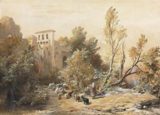 Samuel Palmer, R.W.S. - La Vocatella near Corpo di Cava, Italy