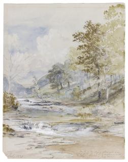 Samuel Palmer, R.W.S - On The River Machwy, Wales