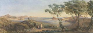 Samuel Palmer, R.W.S. - The Bay of Baiae from Monte Nuovo, Italy