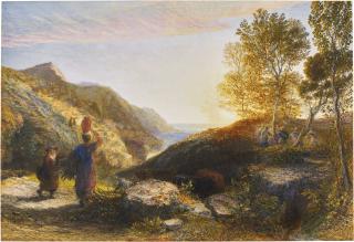 Samuel Palmer, R.W.S - The End Of The Day - Sunset