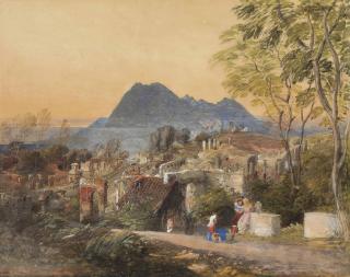 Samuel Palmer, R.W.S. - The Street Of Tombs, Pompeii