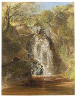 Samuel Palmer, R.W.S - The Waterfall At Pistil Mawddach, Near Dolgelly, North Wales