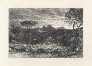 Samuel Palmer - Opening the Fold, or Early Morning (Lister 13)