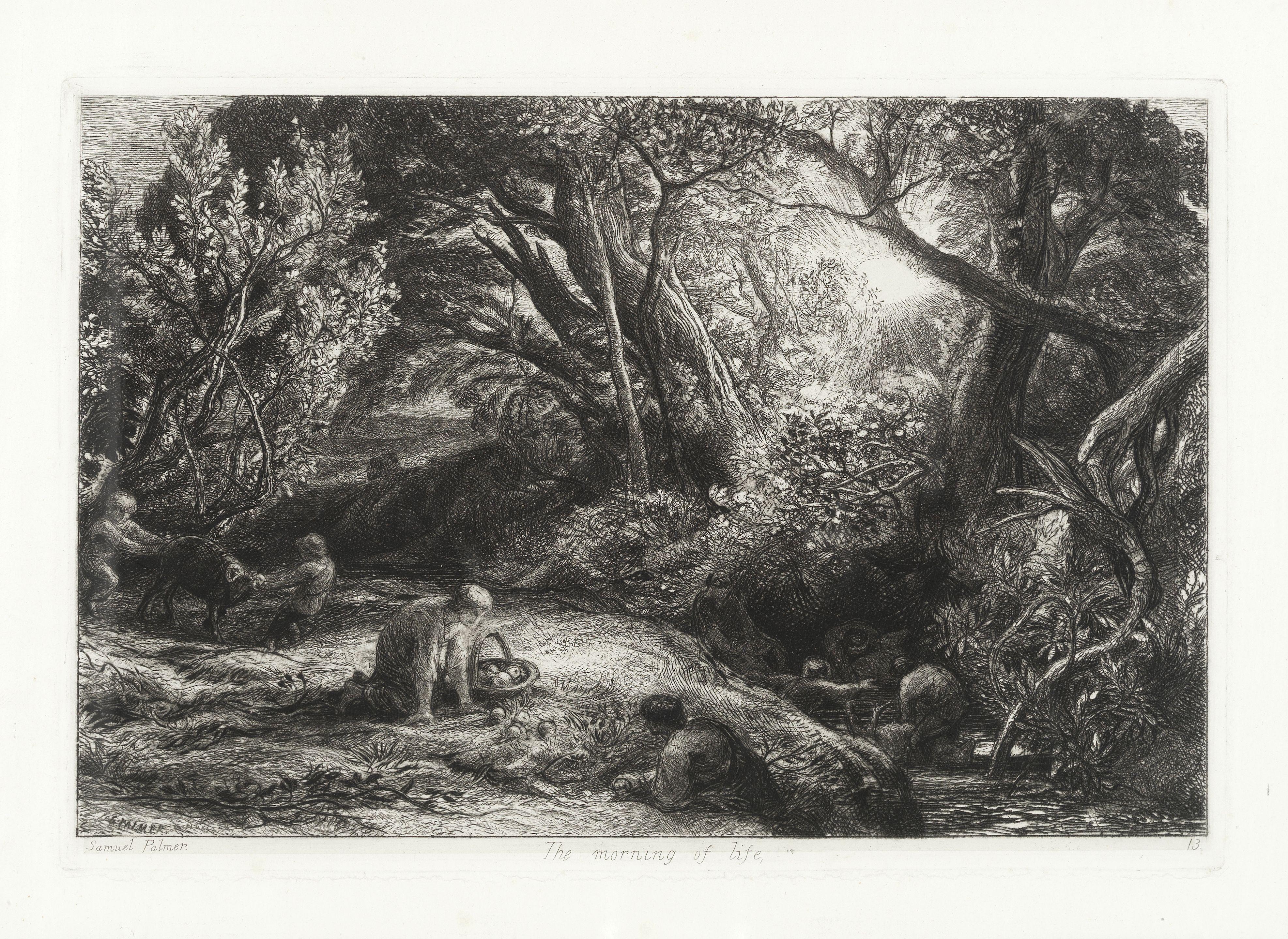 Samuel Palmer - The Early Ploughman, or The Morning Spread Upon the Mountains (Lister 9)