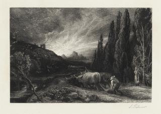 Samuel Palmer - The Early Ploughman or The Morning Spread upon the Mountains