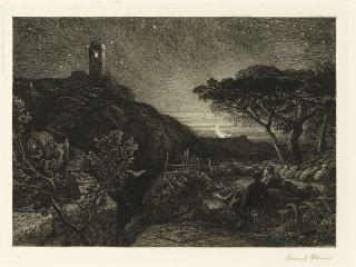 Samuel Palmer - The Lonely Tower (L. 12)