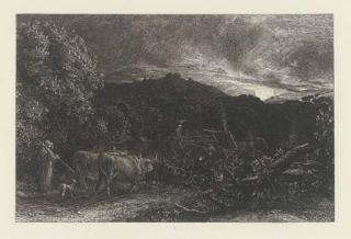 Samuel Palmer - The Weary Ploughman [The Herdsman], from A Selection of Etchings by the Etching Club (Lister 8viii)