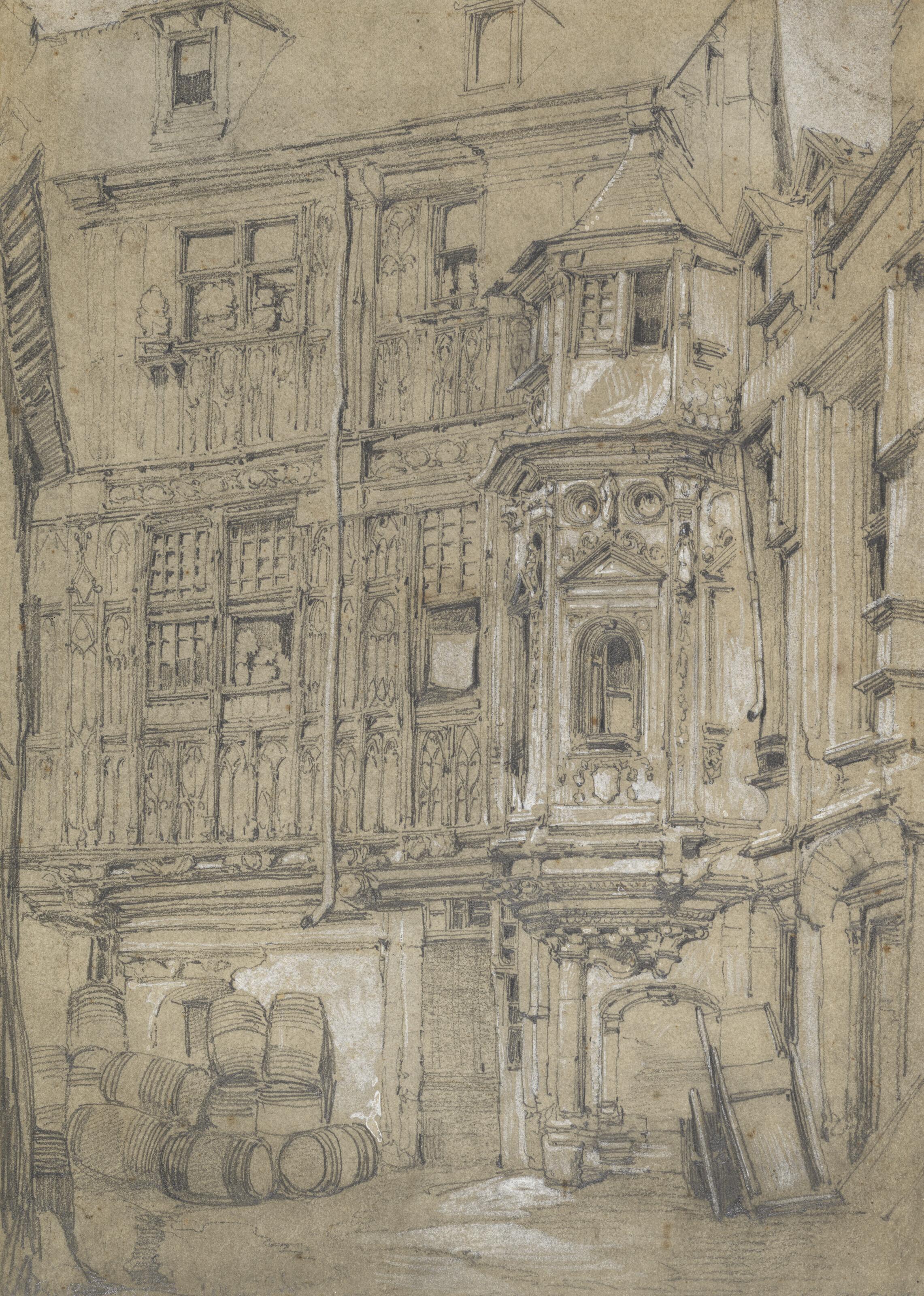 Samuel Prout, O.W.S. - Old house in Rouen