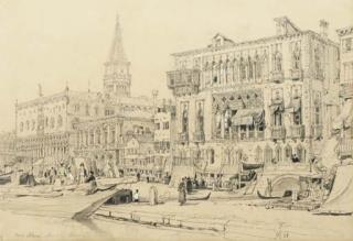Samuel Prout, O.W.S. - Riva Degli Schiavone, Venice