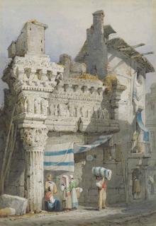 Samuel Prout, O.W.S. - The Temple Of Pallas Athene, Rome