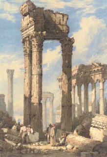 Samuel Prout, O.W.S. - The Temple of Saturn And The Temple of Vespasian, The Forum, Rome