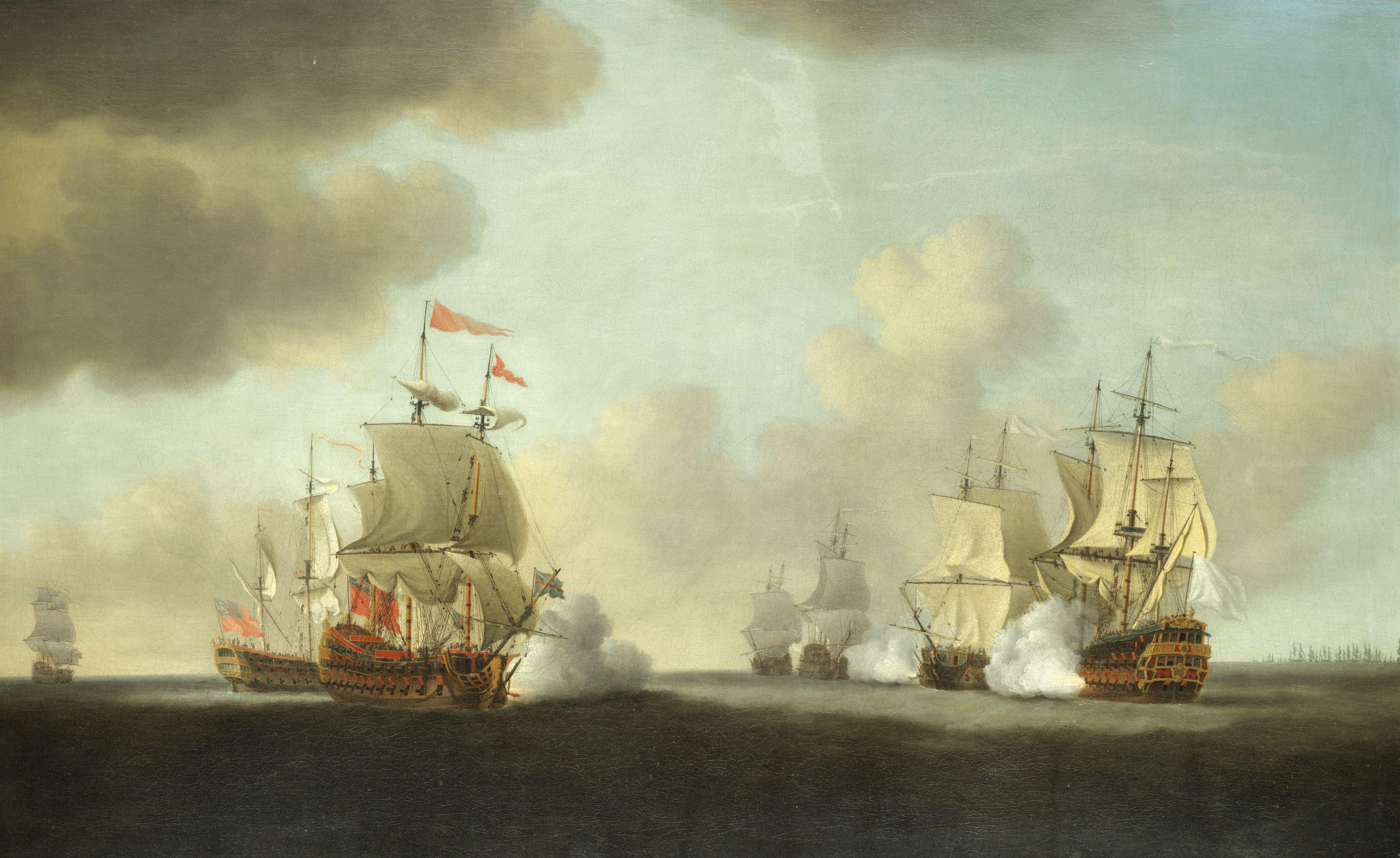Samuel Scott - The Battle Of Cap-Français, Forrest\'S Action With De Kersaint, 21St October 1757