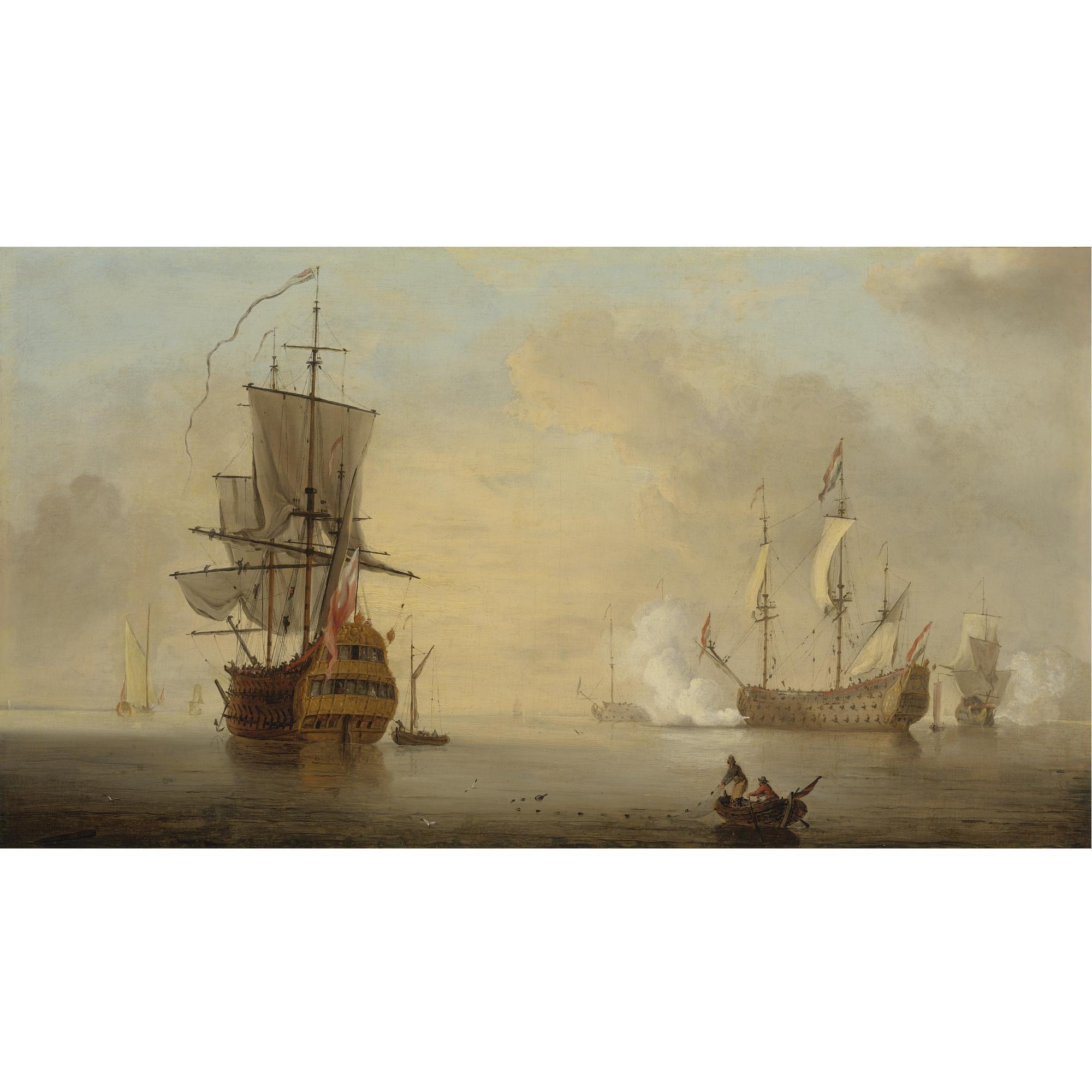 Samuel Scott - Vessels Becalmed Off The Coast