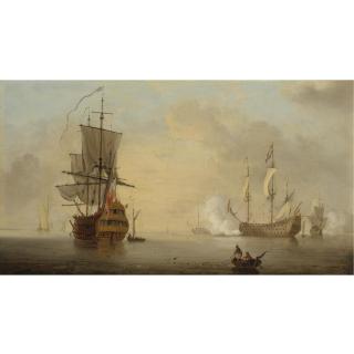 Samuel Scott - Vessels Becalmed Off The Coast